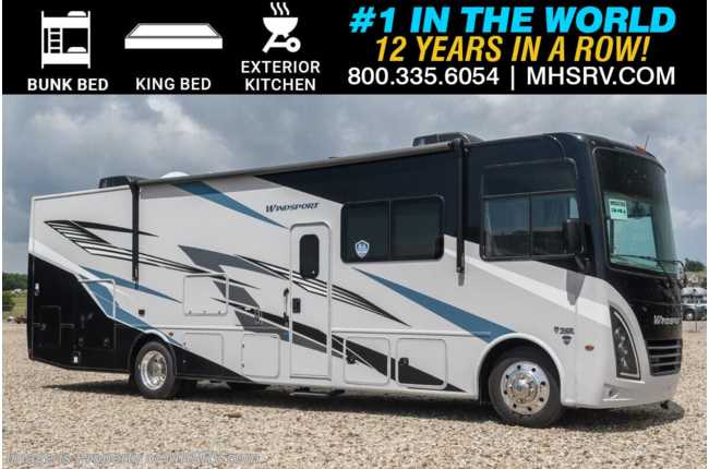 2025 Thor Motor Coach Windsport 34J Bunk Model W/ Dual Pane Windows, King Bed, Ext. Kitchen, Dual A/Cs &amp; More!