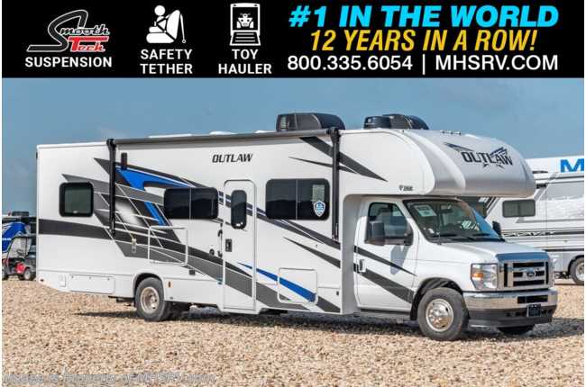 2025 Thor Motor Coach Outlaw Toy Hauler 29J Toy Hauler W/ SmoothTECH Suspension, Child Safety Net, Dual Sofa, Attic Fan &amp; More!