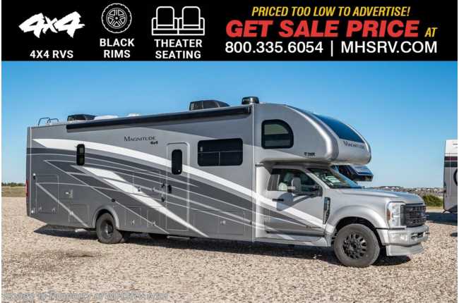 2025 Thor Motor Coach Magnitude RS36 4X4 Bunk Model Super C W/ Auto Leveling, Theater Seats, Solar Panel Plus Pkg &amp; Black Wheels