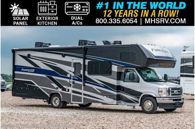 2025 Forest River Forester Classic 2861DS New Class C Gas RV For Sale W/ Solar, Full Ext Kitchen, Dual A/C, Auto Leveling, Swivel Seating