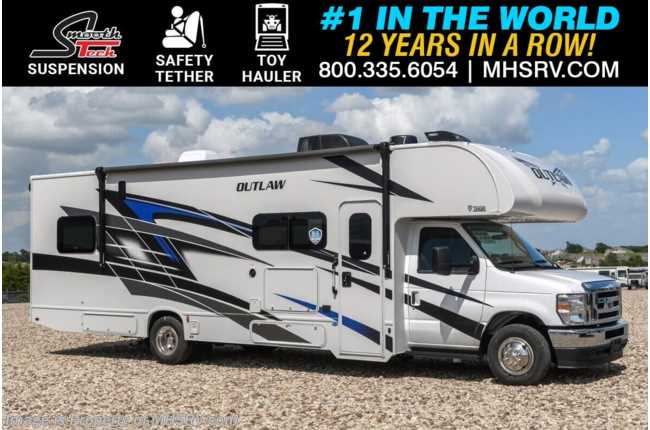 2025 Thor Motor Coach Outlaw Toy Hauler 29T Toy Hauler W/ SmoothTECH Suspension, Child Safety Net, Blind Spot Detect &amp; Much More