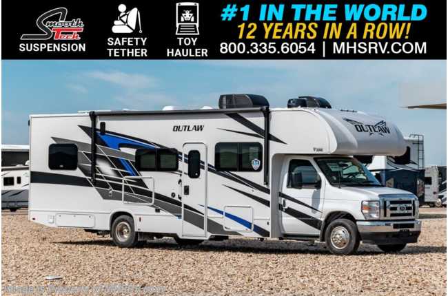2025 Thor Motor Coach Outlaw Toy Hauler 29J Toy Hauler W/ SmoothTECH Suspension, Child Safety Net, Dual Sofa, Attic Fan &amp; More!