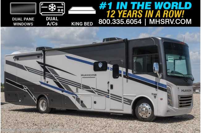 2025 Thor Motor Coach Hurricane 35M Bath &amp; 1/2 W/ Dual Pane Windows, King Bed, Dual A/Cs &amp; More!