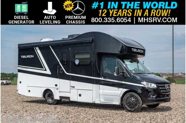 2025 Thor Motor Coach Tiburon 24RW Sprinter W/ Auto Level Jacks, Diesel Generator, 4500 Premium Chassis, Blind Spot Detect &amp; More