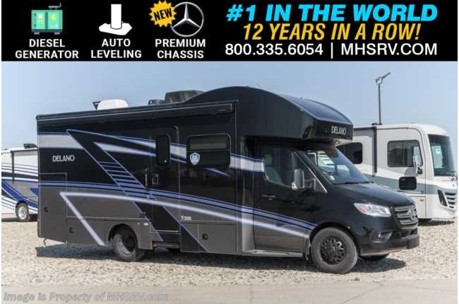 2025 Thor Motor Coach Delano Sprinter 24RW Sprinter Diesel W/ Auto Leveling, Theater Seating, Diesel Gen.,  Solar, 4500 Premium Chassis &amp; More