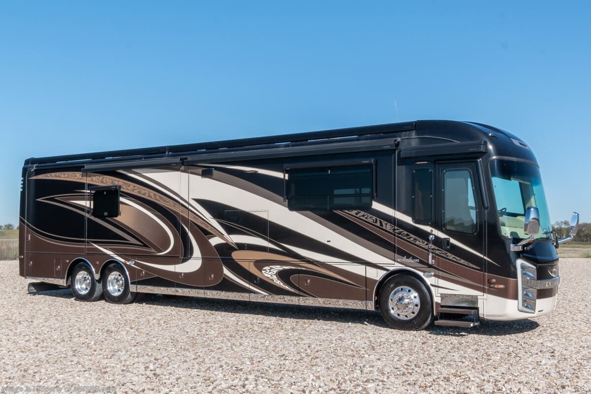 2018 Entegra Coach Anthem 44B Bath &amp; 1/2 Model W/ King Bed, Stackable W/D, Theater Seats, Aqua Hot &amp; More