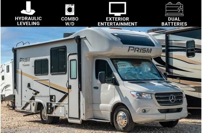 2025 Coachmen Prism 24MBS Sprinter Diesel W/ Hydraulic Leveling Jacks, W/D, Ext. Entertainment, Dual Batt. &amp; More