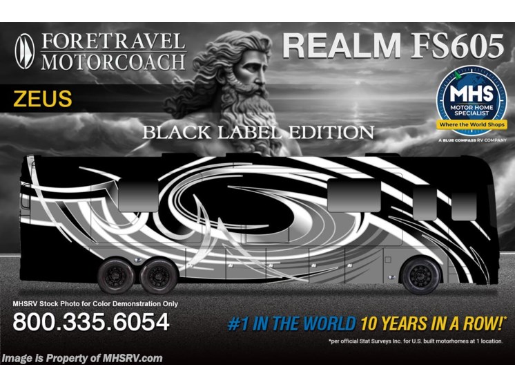New 2025 Foretravel Realm FS605 Luxury Villa 2 (LV2) Black Label Edition available in Alvarado, Texas