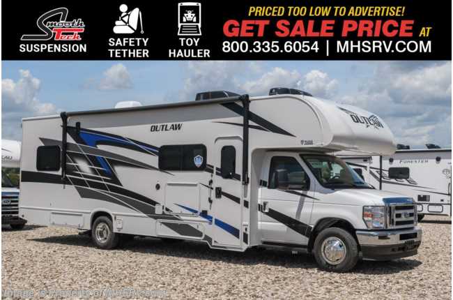 2025 Thor Motor Coach Outlaw Toy Hauler 29T Toy Hauler W/ SmoothTECH Suspension, Child Safety Net, Blind Spot Detect &amp; Much More