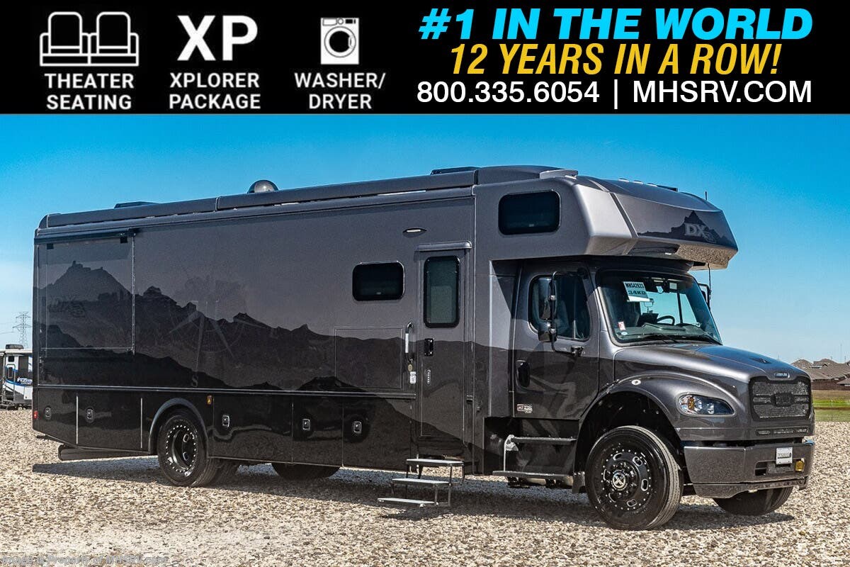 2025 Dynamax Corp DX3 34KD Super C W/ Black Out Package, Theater Seats, W/D, Xplorer Pkg., All Elec &amp; More