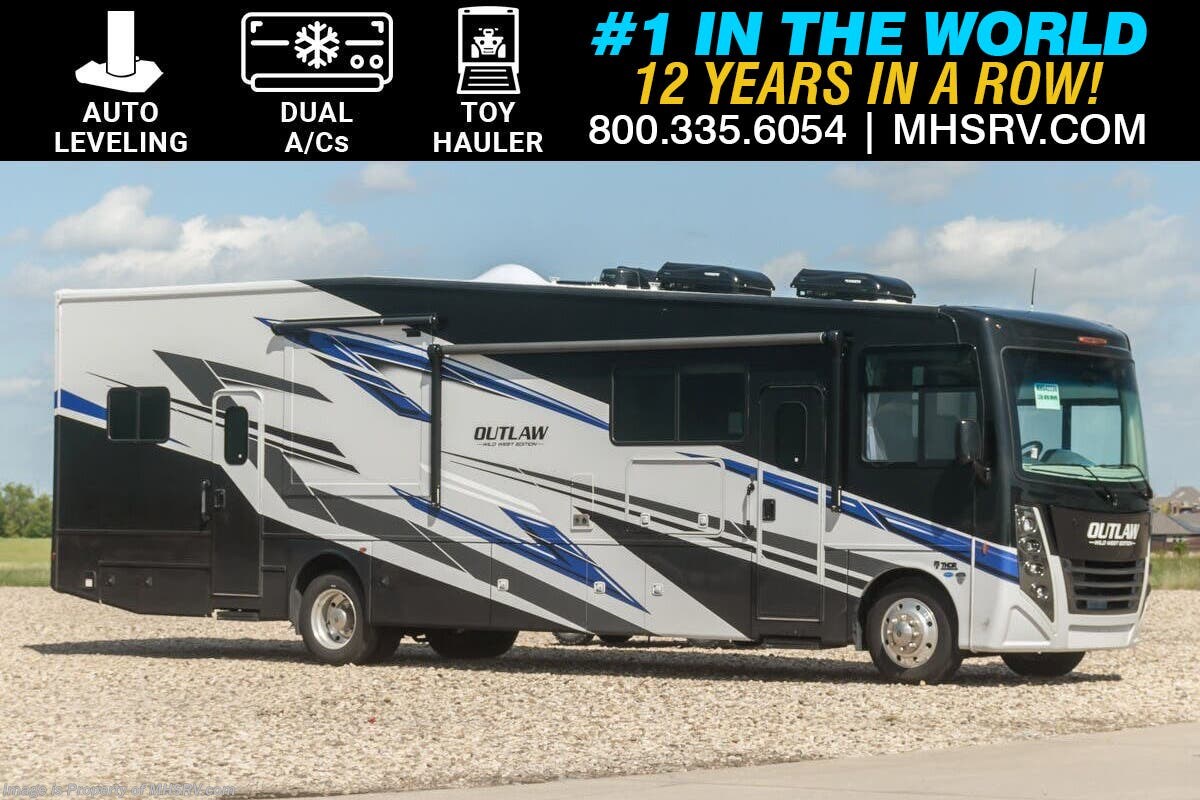 2025 Thor Motor Coach Outlaw Wild West Edition 38M Toy Hauler RV W/  Auto Leveling, Solar, Tankless Water Heater &amp; More