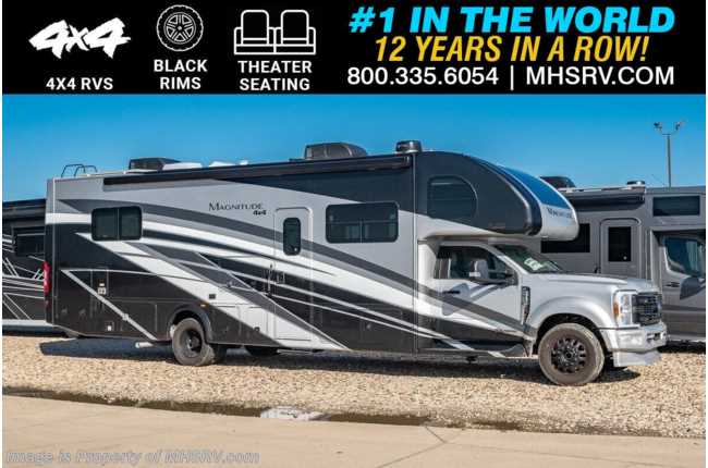 2025 Thor Motor Coach Magnitude LV35 4x4 Super C W/ Ext TV, Solar Panel Plus, Theater Seats, &amp; Black Wheels