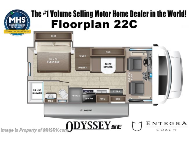 2025 Entegra Coach Odyssey SE 22CF #MHS42775 - For Sale in Alvarado, TX
