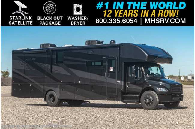 2025 Entegra Coach Accolade 37K Bath &amp; 1/2 Super C W/ Black Out Pkg., King Bed, W/D, Starlink, Slide Out Tray &amp; More