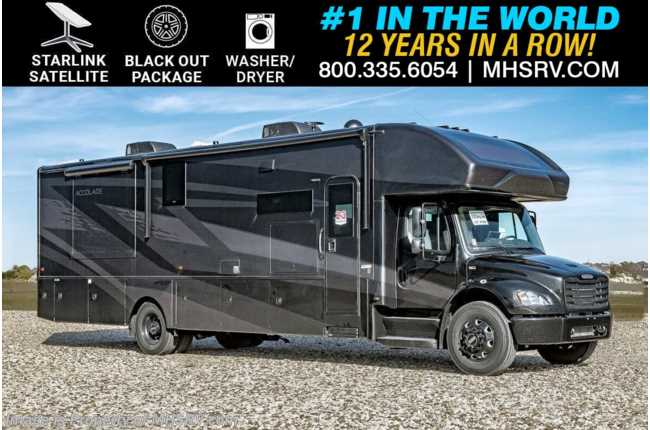 2025 Entegra Coach Accolade 37K Bath &amp; 1/2 Super C W/ Black Out Pkg., King Bed, W/D, Starlink, Slide Out Tray &amp; More
