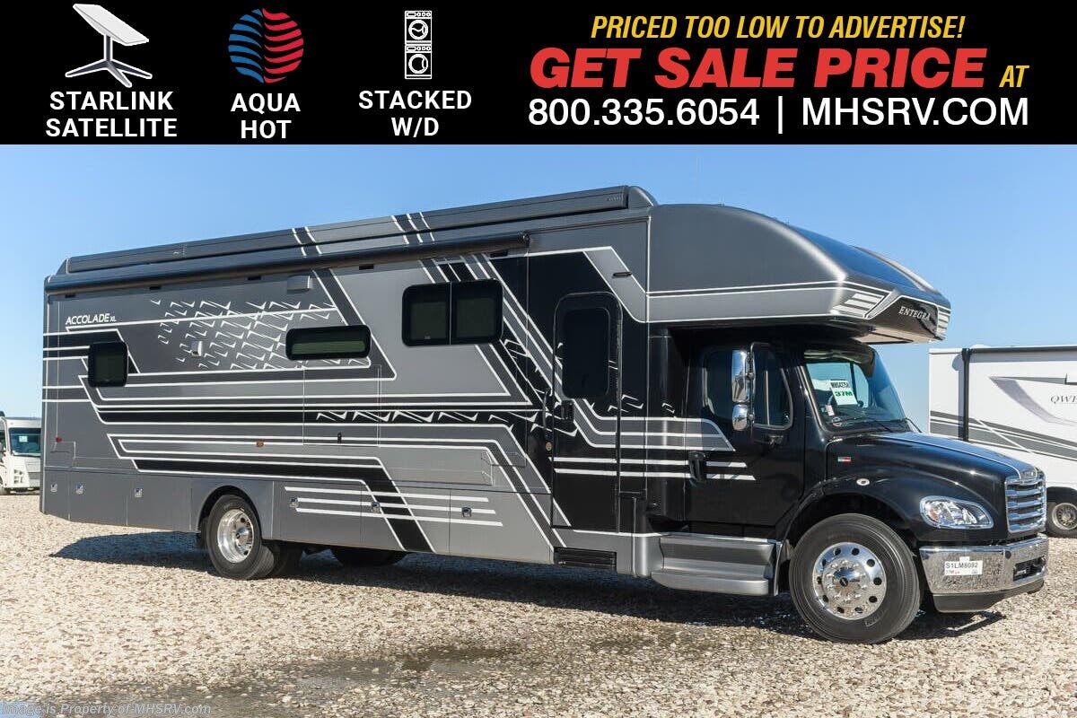 2025 Entegra Coach Accolade XL 37M Super C Diesel W/ Stack. W/D, Starlink, Aqua Hot, Diesel Gen., Theater Seats &amp; More