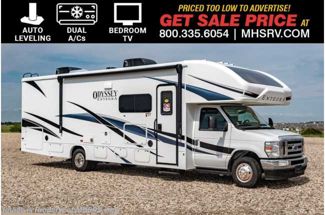 2025 Entegra Coach Odyssey 29V W/ Auto Leveling, Solar, Dual A/Cs, Bedroom TV, 2nd House Battery &amp; More
