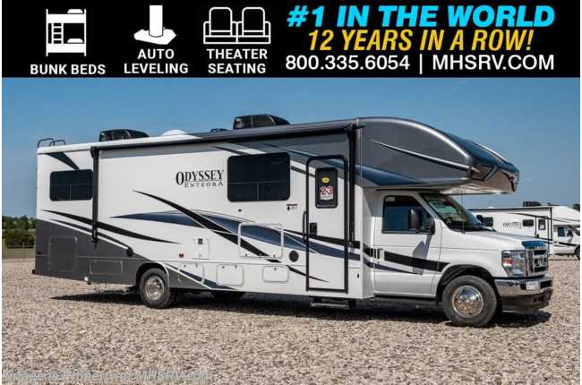 2025 Entegra Coach Odyssey 31F Bunk Model RV W/ Auto Leveling, Solar, Dual A/Cs, Bedroom TV, Theater Seats, 2nd House Battery &amp; More