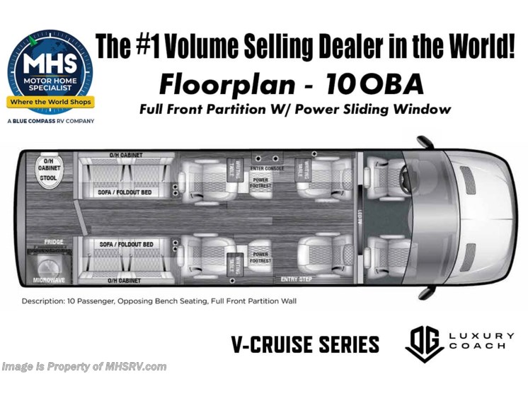 Floorplan of 2025 Forest River OGV V-Cruise 10OBA