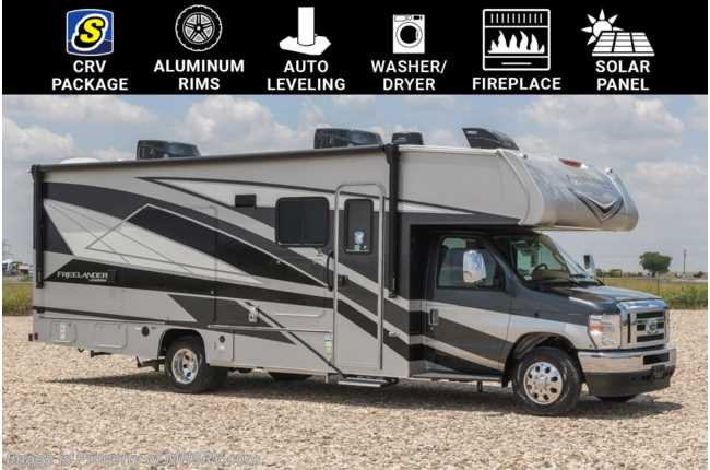 2025 Coachmen Freelander  26MB W/ CRV Pkg., Fireplace, Solar, Leveling Jacks, Ext. Kitchen, W/D &amp; More