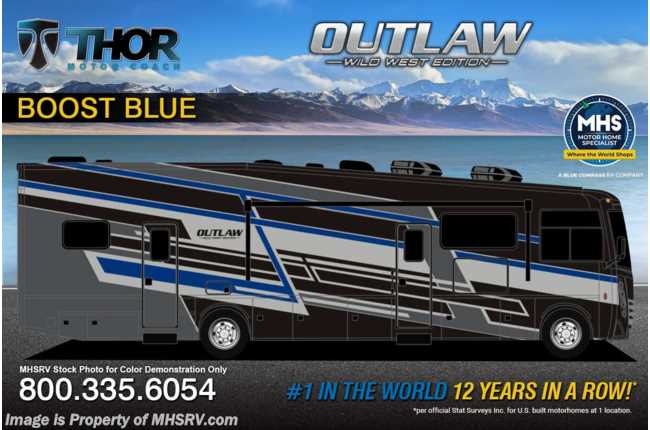 2026 Thor Motor Coach Outlaw Wild West Edition 38K Toy Hauler RV W/  King Bed, Auto Leveling, Tankless Water Heater, FBP &amp; More
