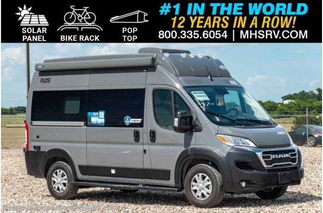 2025 Thor Motor Coach Rize 18G W/ Retractable Roof Top, Bike Rack, Solar, Swivel Seats, Dual House Batteries &amp; More!
