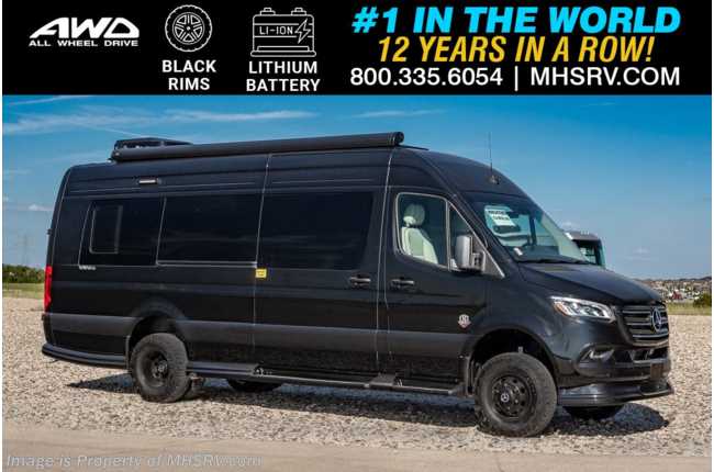 2025 OGV Luxury Coach V-RV 5RLA Luxury AWD B Van RV W/ 1080Ah Lithium Battery, Black Out Rims, Solar, Apple TV, Wireless Internet &amp; More