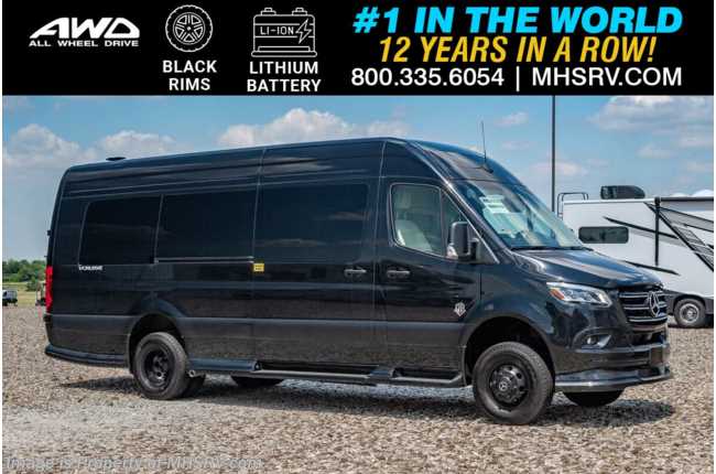 2025 OGV Luxury Coach V-Cruise 10OBA Luxury B Van AWD RV W/ Black Out Rims, Lithium Batt., Apple TV, Wireless Internet &amp; More