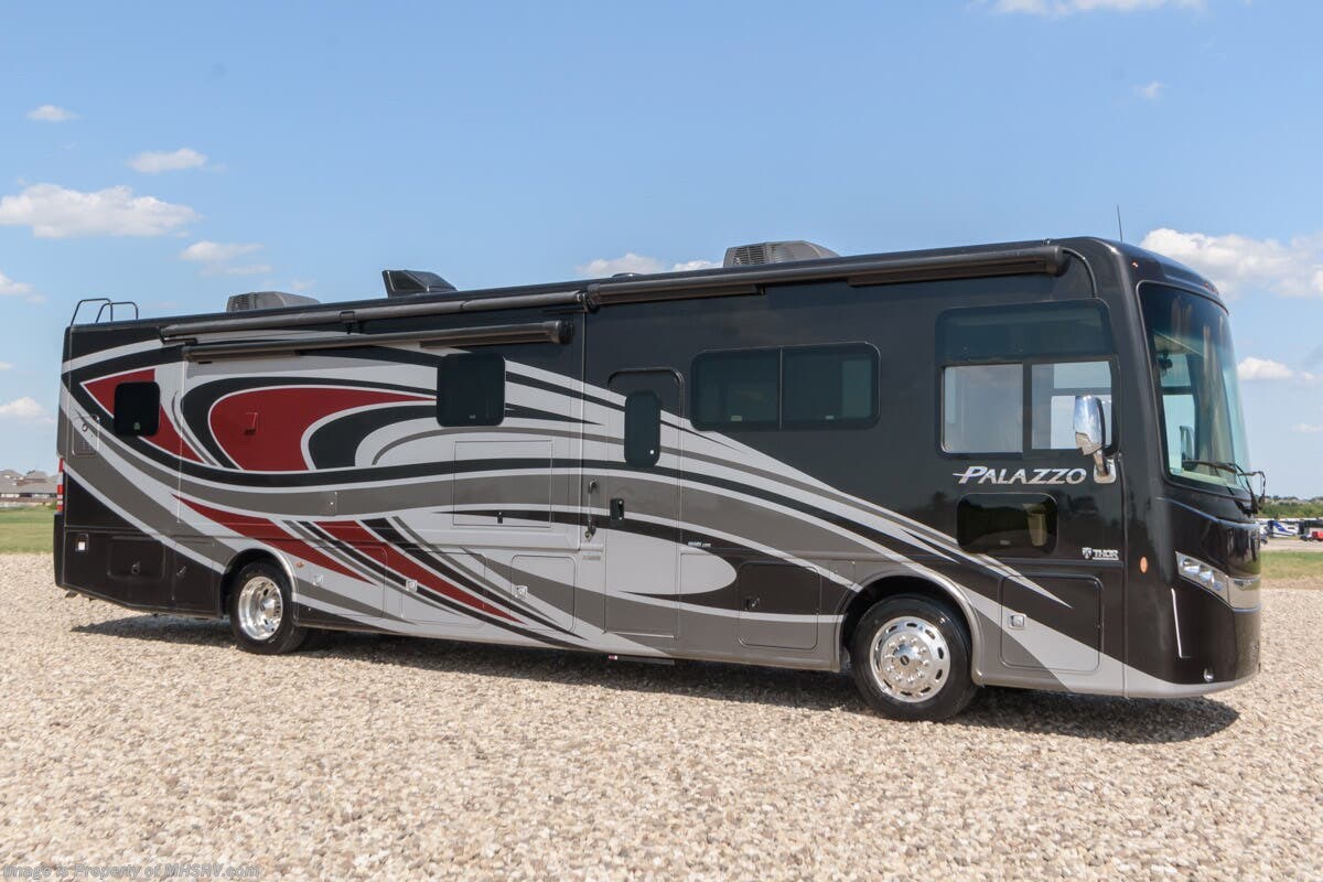 2021 Thor Motor Coach Palazzo 37.4 RV W/ Auto Leveling, King Bed, W/D, Theater Seats, Ext. Entertainment &amp; More