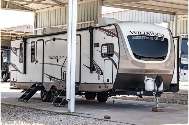 2021 Forest River Wildwood Heritage Glen 270FKS Trailer W/ Fireplace, Solar, Theater Seats, Oven, Dual A/C &amp; More