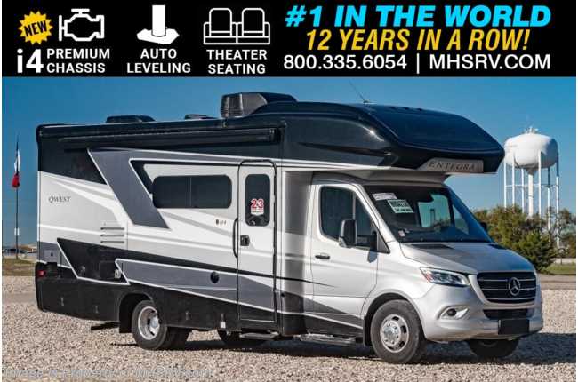 2025 Entegra Coach Qwest 24R Diesel Sprinter W/ Hydraulic Auto Leveling, Theater Seating, Solar, Heated Tanks &amp; More