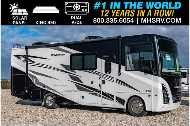 2025 Thor Motor Coach Windsport 29L W/ Dual Pane Windows, King Bed, Dual A/Cs, Solar &amp; More!