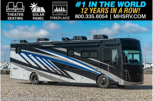 2025 Thor Motor Coach Aria 3901 Bath &amp; 1/2 360HP Diesel RV W/ Solar, Theater Seats, Fireplace, 3rd A/C &amp; More