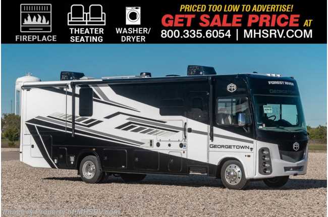 2025 Forest River Georgetown GT5 31L5 RV W/ King Bed, Fireplace, Theater Seats, Washer/Dryer &amp; More