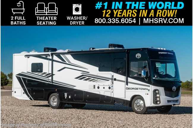 2025 Forest River Georgetown GT5 36F5 2 Full Bath Bunk Model RV W/ King Bed, Theater Seats, Washer/Dryer &amp; More