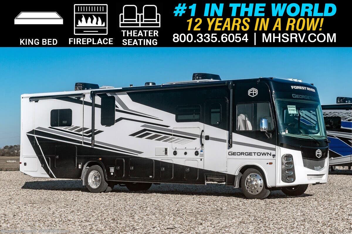 2025 Forest River Georgetown GT5 34M5 RV W/ King Bed, Fireplace, Theater Seats, Washer/Dryer &amp; More