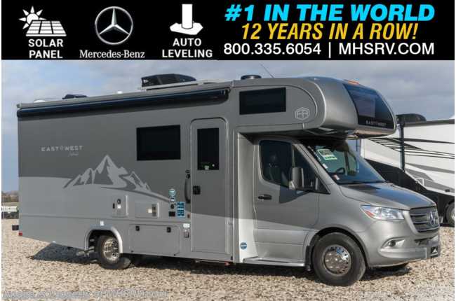 2025 East to West Entrada M-Class 24FM Sprinter Diesel W/ Auto Leveling, Solar, OH Loft, Mercedes Navigation System &amp; More