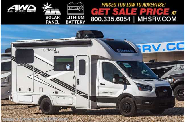 2025 Thor Motor Coach Gemini Trip 22MT All-Wheel Drive (AWD) Luxury B+ EcoBoost® Edition W/ Solar, Lithium Batteries, Blind Spot Monitoring