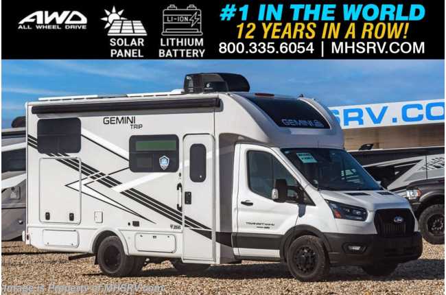 2025 Thor Motor Coach Gemini Trip 22MT All-Wheel Drive (AWD) Luxury B+ EcoBoost® Edition W/ Solar, Lithium Batteries, Blind Spot Monitoring