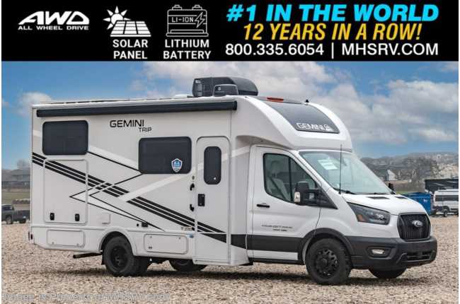 2025 Thor Motor Coach Gemini Trip 22MT All-Wheel Drive (AWD) Luxury B+ EcoBoost® Edition W/ Solar, Lithium Batteries, Blind Spot Monitoring