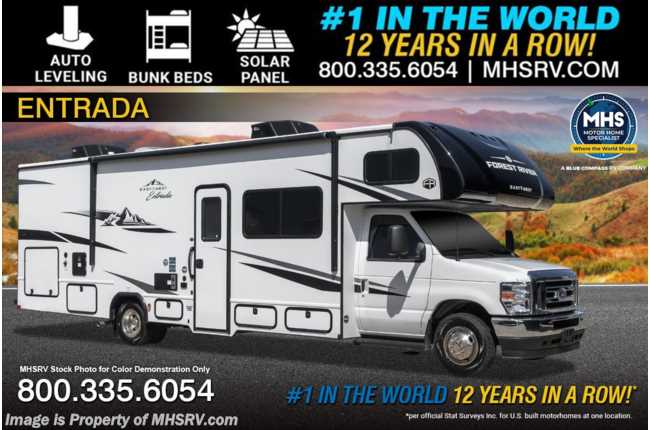 2025 East to West Entrada 3100 FB Bunk Model W/ Roof Mounted Solar, Swivel Seats, Auto Leveling &amp; More