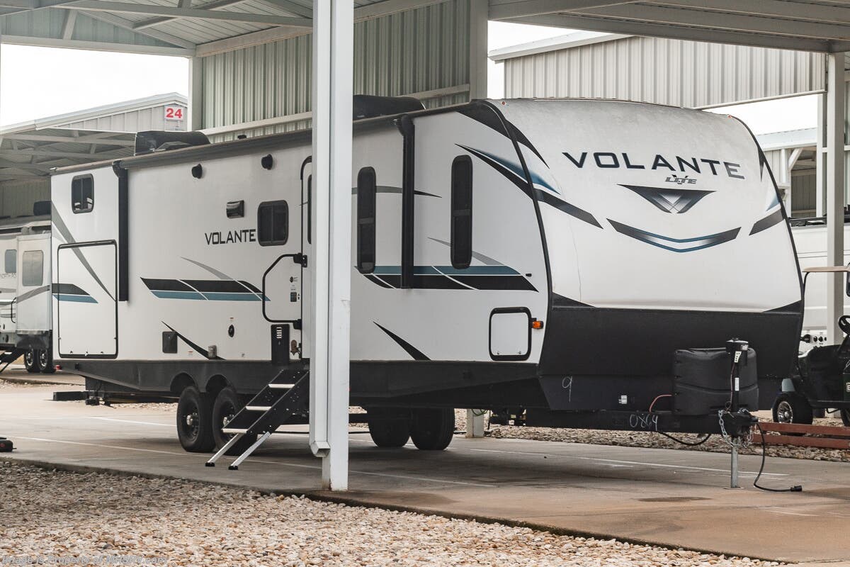 2022 CrossRoads Volante VL34BH Bunk Model Trailer W/ Oven, Dual A/C, Pwr. Patio Awning &amp; More