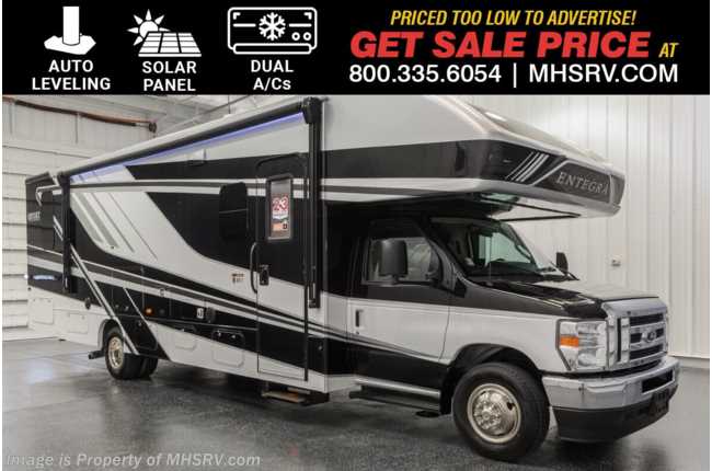 2025 Entegra Coach Odyssey 30Z W/ Auto Leveling, Solar, Dual A/Cs, Bedroom TV, 50&quot; TV W/ Fireplace, Theater Seats, 2nd House Battery &amp; More