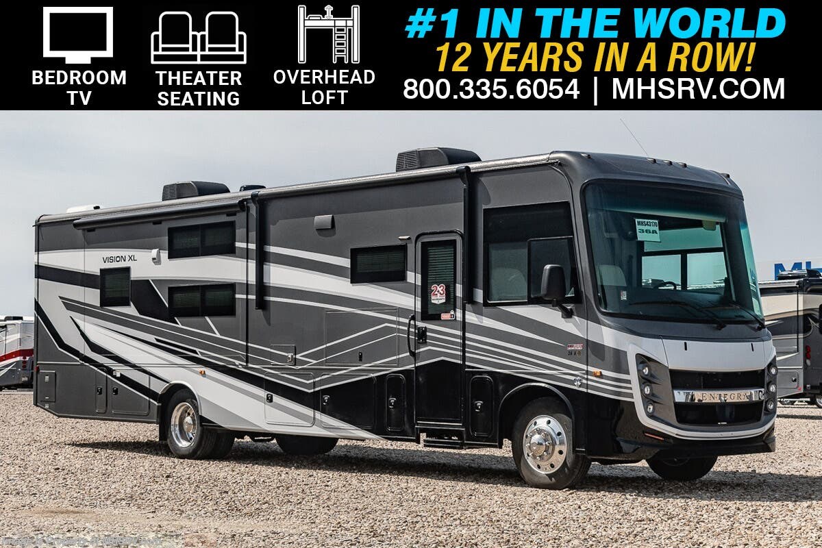 2025 Entegra Coach Vision XL 36A 2 Full Bath Bunk Model RV W/ King Bed, OH Loft, Theater Seats, W/D &amp; More