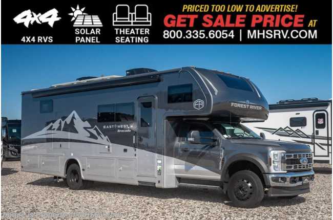 2025 East to West Bravado 33DS 4x4 Super C RV W/ Theater Seats, 8KW Diesel Gen., Solar &amp; more