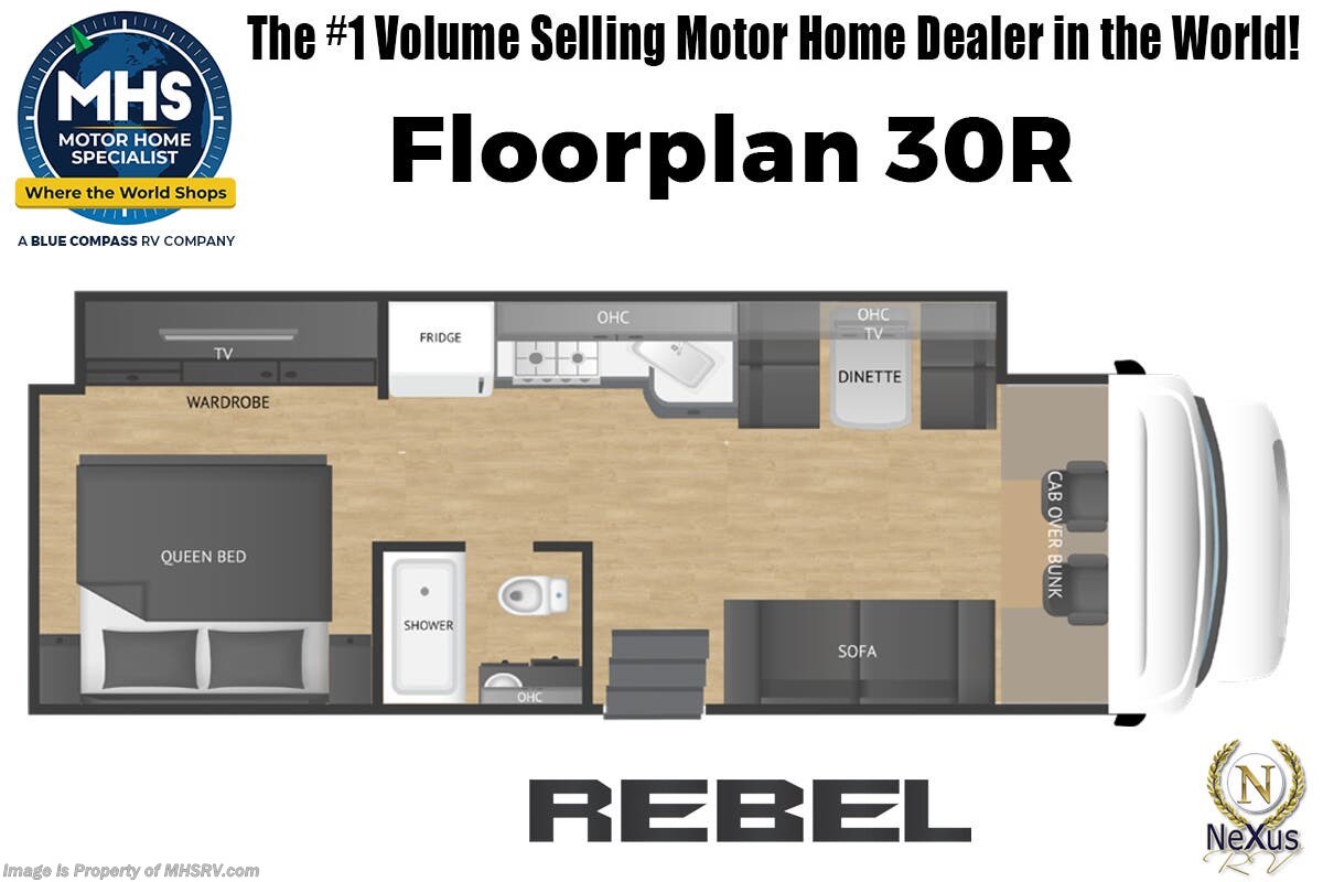 Floorplan of 2026 Nexus Rebel 30R
