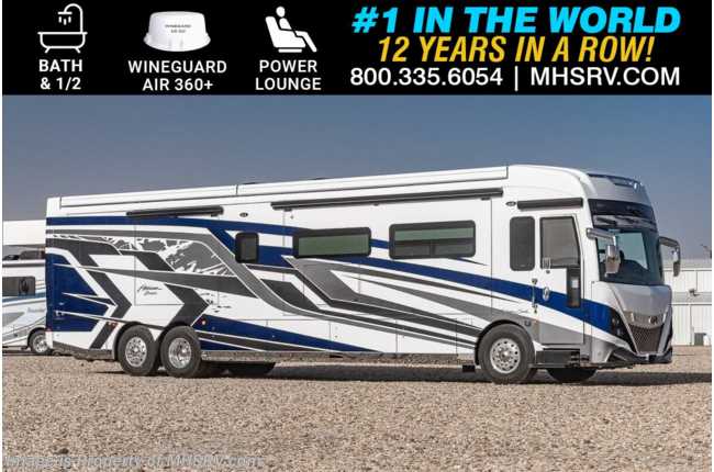 2025 American Coach American Dream 45A Bath &amp; 1/2 W/ Winegard, Motion Pwr. Lounge, Dual Power Trays, Tech. Pkg. &amp; More