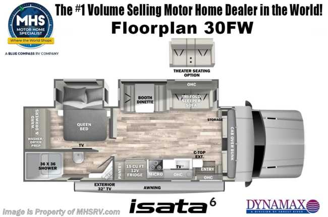 2026 Dynamax Corp Isata 6 Series 30FW 4x4 Diesel Super C W/ Xplorer Package, Solar, Lithium Batteries, Theater Seats &amp; Much More
