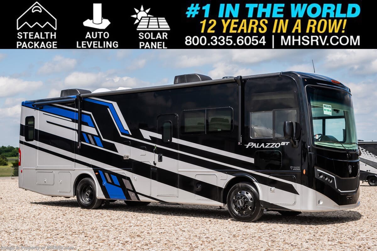 2026 Thor Motor Coach Palazzo GT 33.5 Bunk House Diesel Pusher W/ Solar, Stealth Package, Auto Leveling, Power OH Loft, Theater Seats, 3 Cams &amp; More