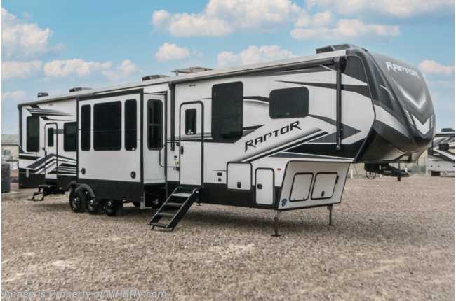 2022 Keystone Raptor 415 Bath &amp; 1/2 5th Wheel Toy Hauler W/ Fireplace, Oven, Theater Seats, King Bed, Onan Gen. &amp; More